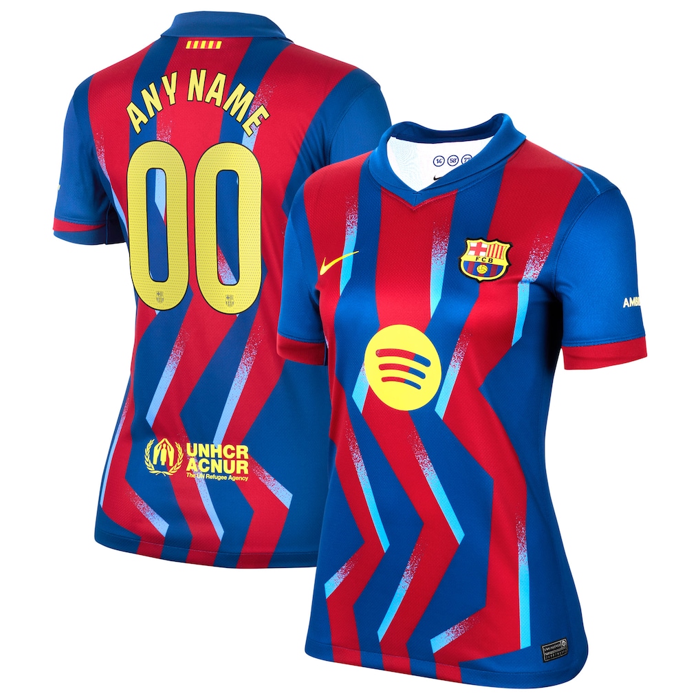 Barcelona Nike Women's 2025/26 Fourth Replica Custom Jersey - Blue
