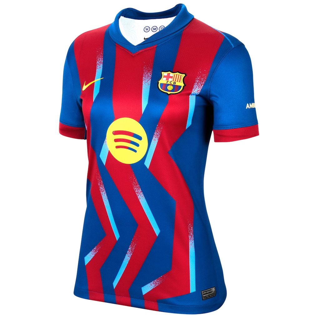 Barcelona Nike Women's 2025/26 Fourth Replica Custom Jersey - Blue