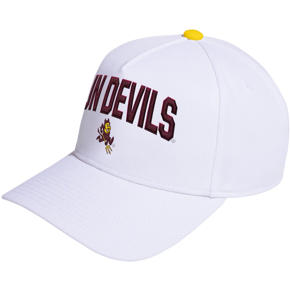Arizona State Sun Devils adidas Unisex Locker Room A-Frame Adjustable Hat - White