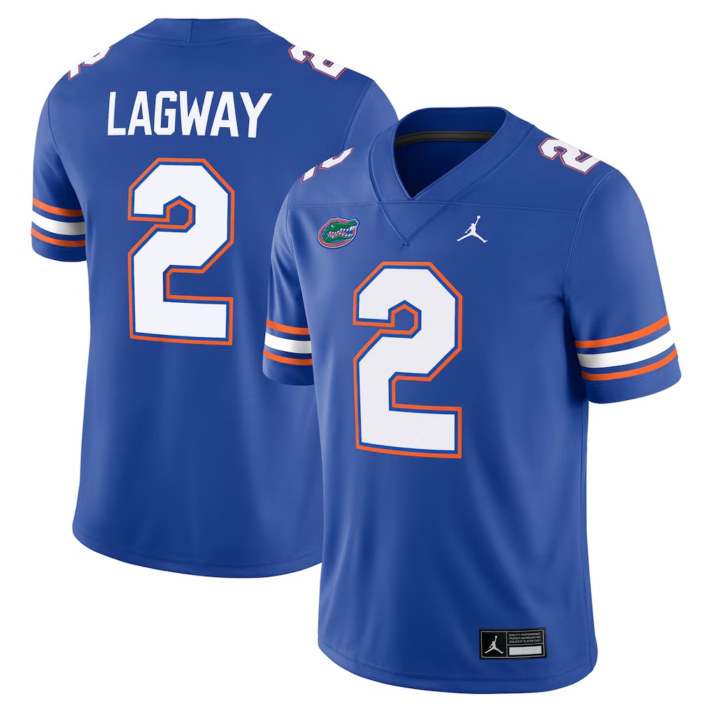 DJ Lagway Florida Gators Jordan Brand NIL Football Game Jersey - Royal