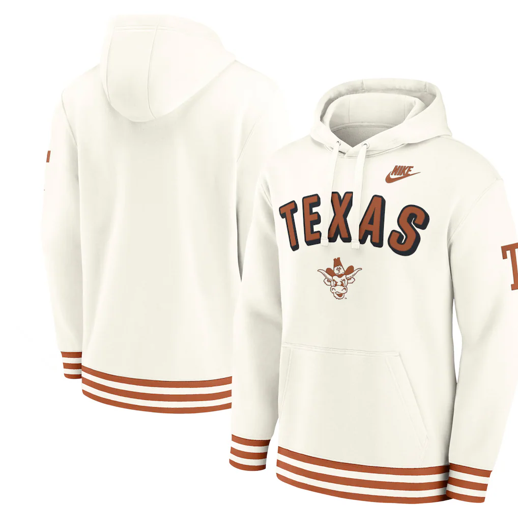 Texas Longhorns Nike Legacy Retro Pullover Hoodie - Cream
