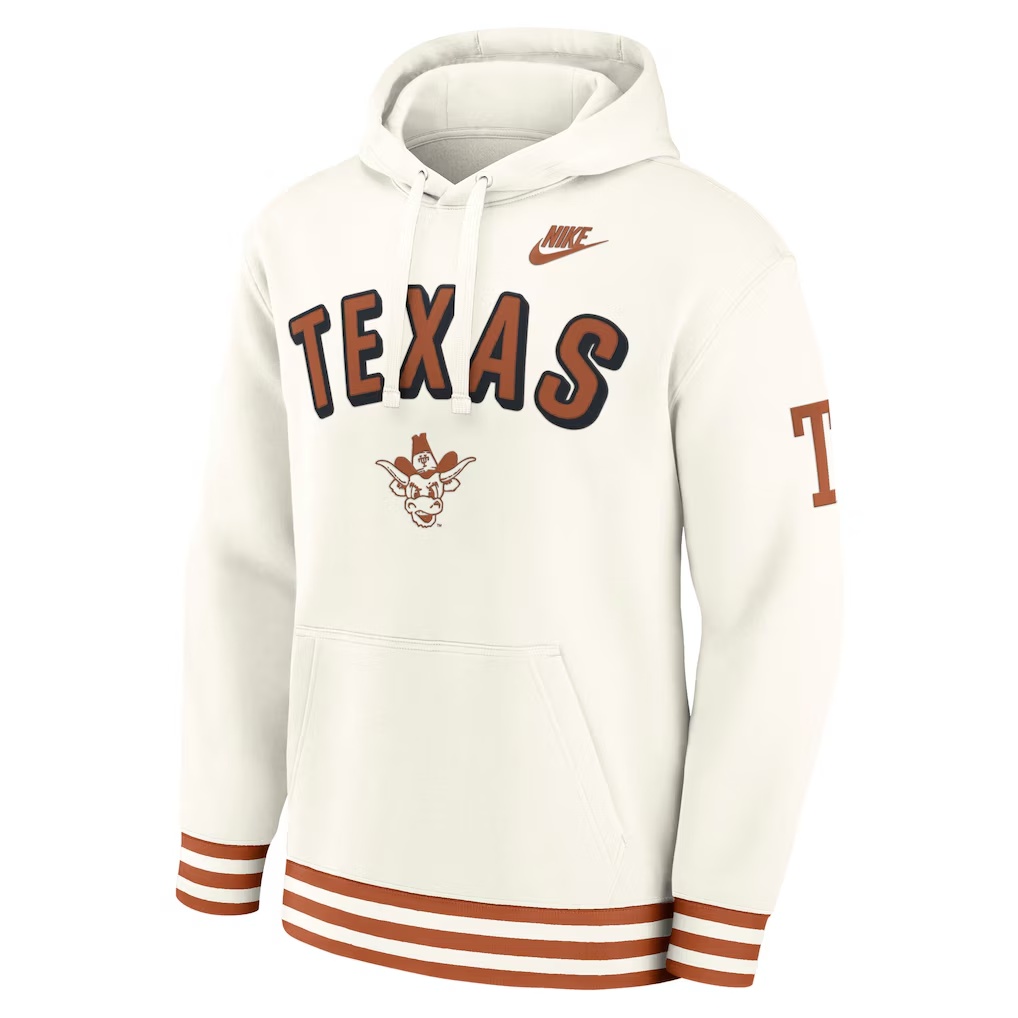 Texas Longhorns Nike Legacy Retro Pullover Hoodie - Cream