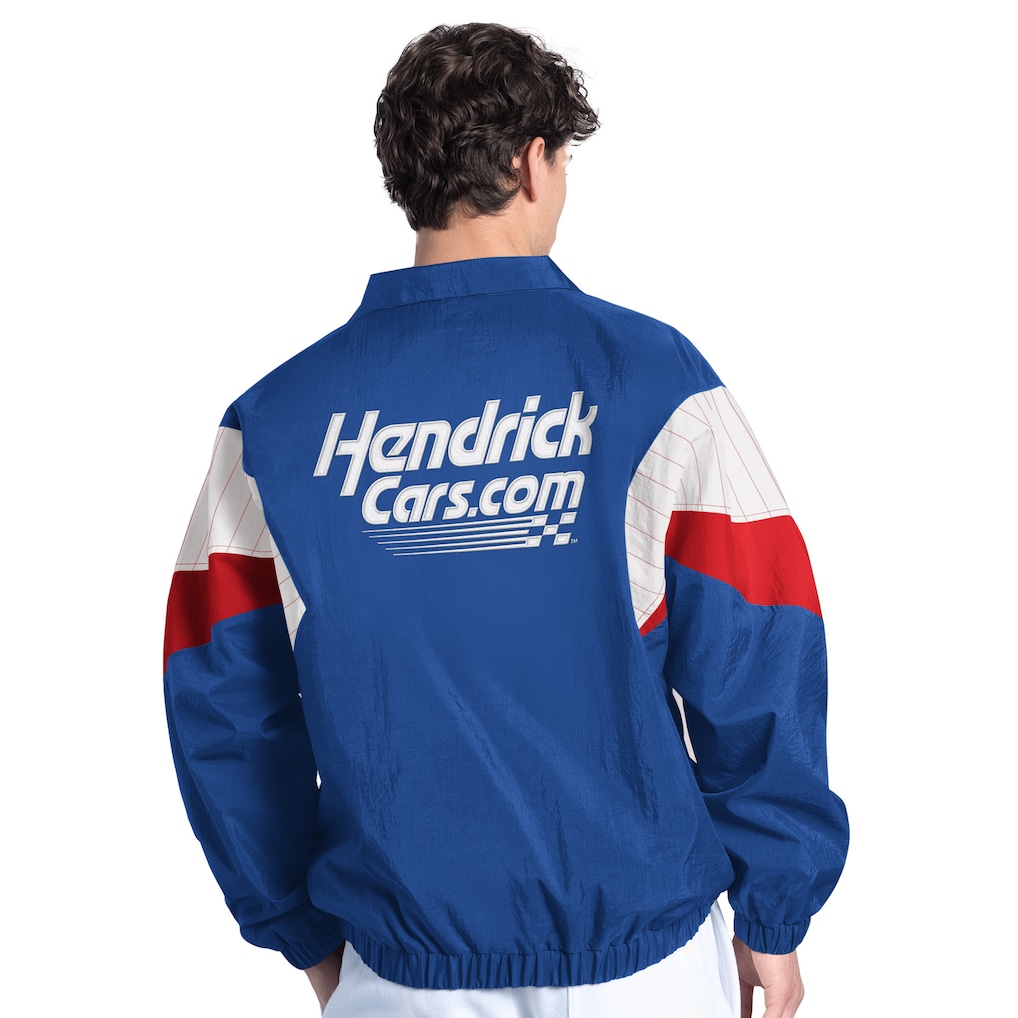 Kyle Larson Starter HendrickCars.com Yard Line Full-Zip Jacket - Royal/Red