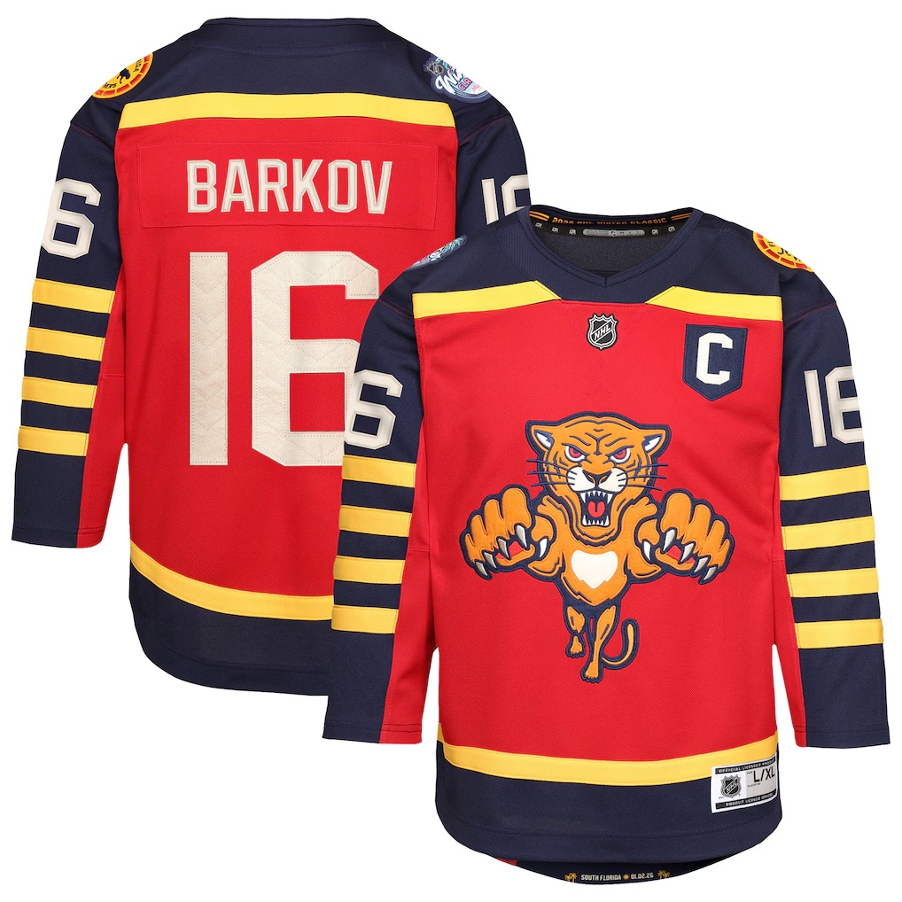 Aleksander Barkov Florida Panthers Outerstuff Youth 2026 NHL Winter Classic Premier Jersey - Red