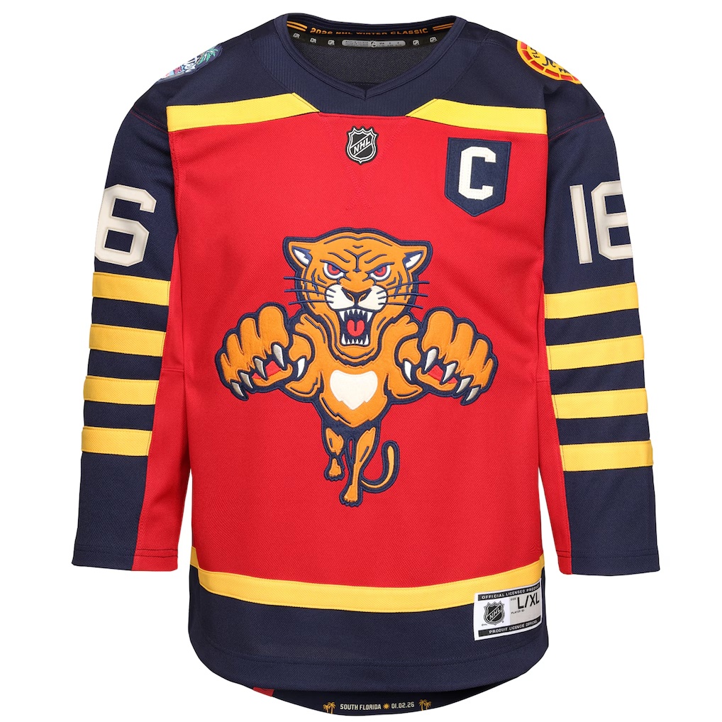 Aleksander Barkov Florida Panthers Outerstuff Youth 2026 NHL Winter Classic Premier Jersey - Red
