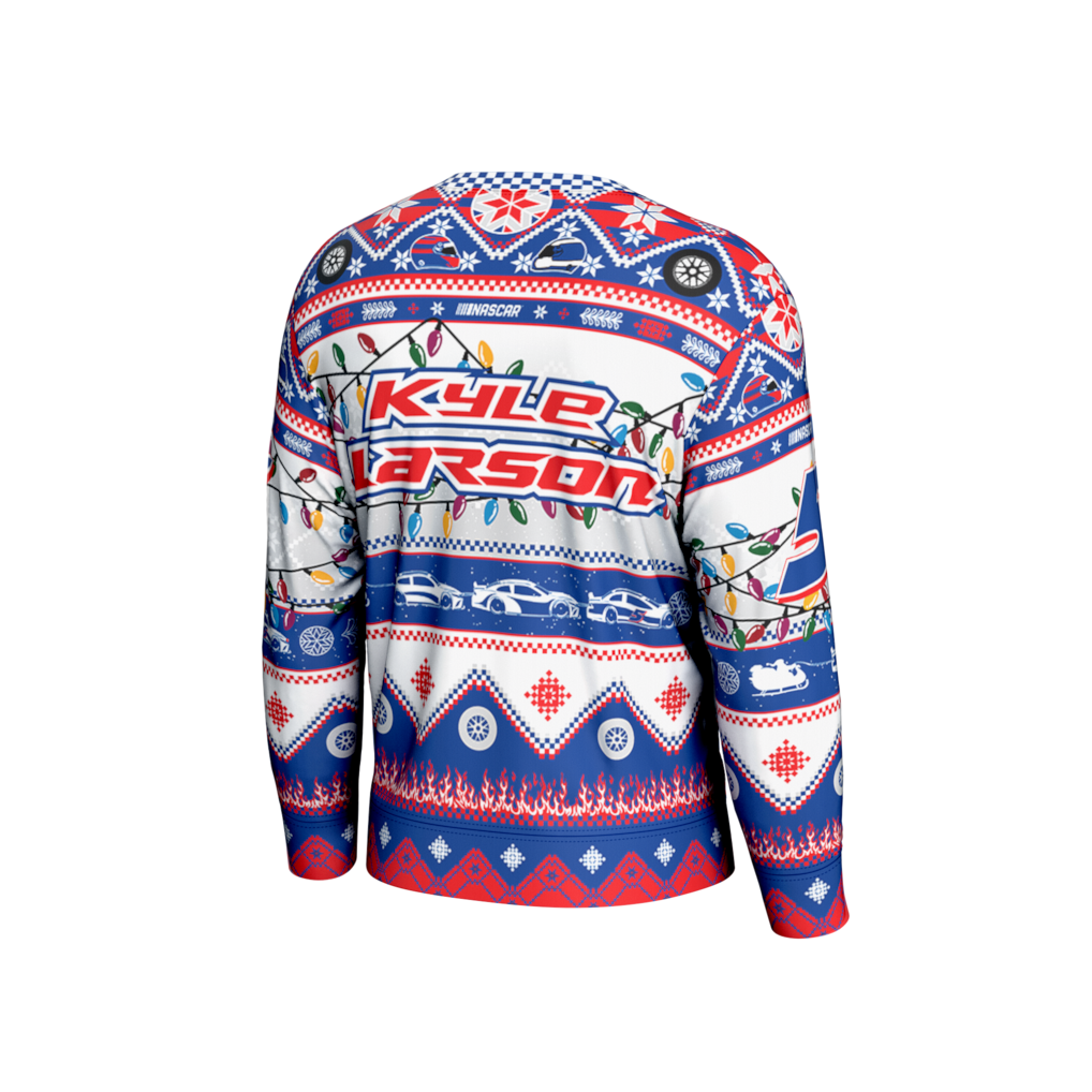 1394-Kyle-Larson-ProSphere-Holiday-Sweatshirt-White-3.png Kyle Larson ProSphere Holiday Sweatshirt - White