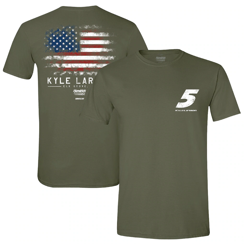 Kyle Larson Hendrick Motorsports Team Collection Flag T-Shirt - Green
