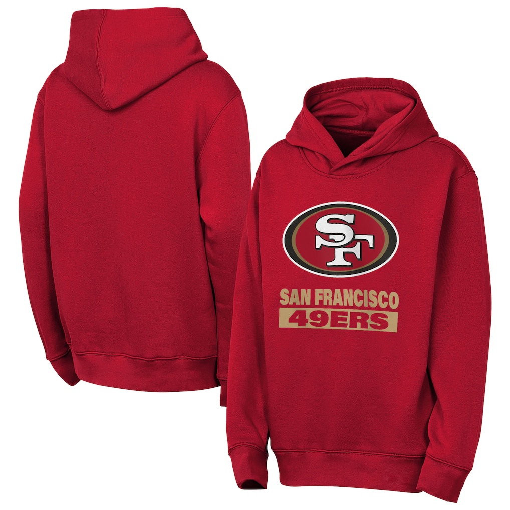 San Francisco 49ers Outerstuff Youth Back to Basics Hoodie - Scarlet