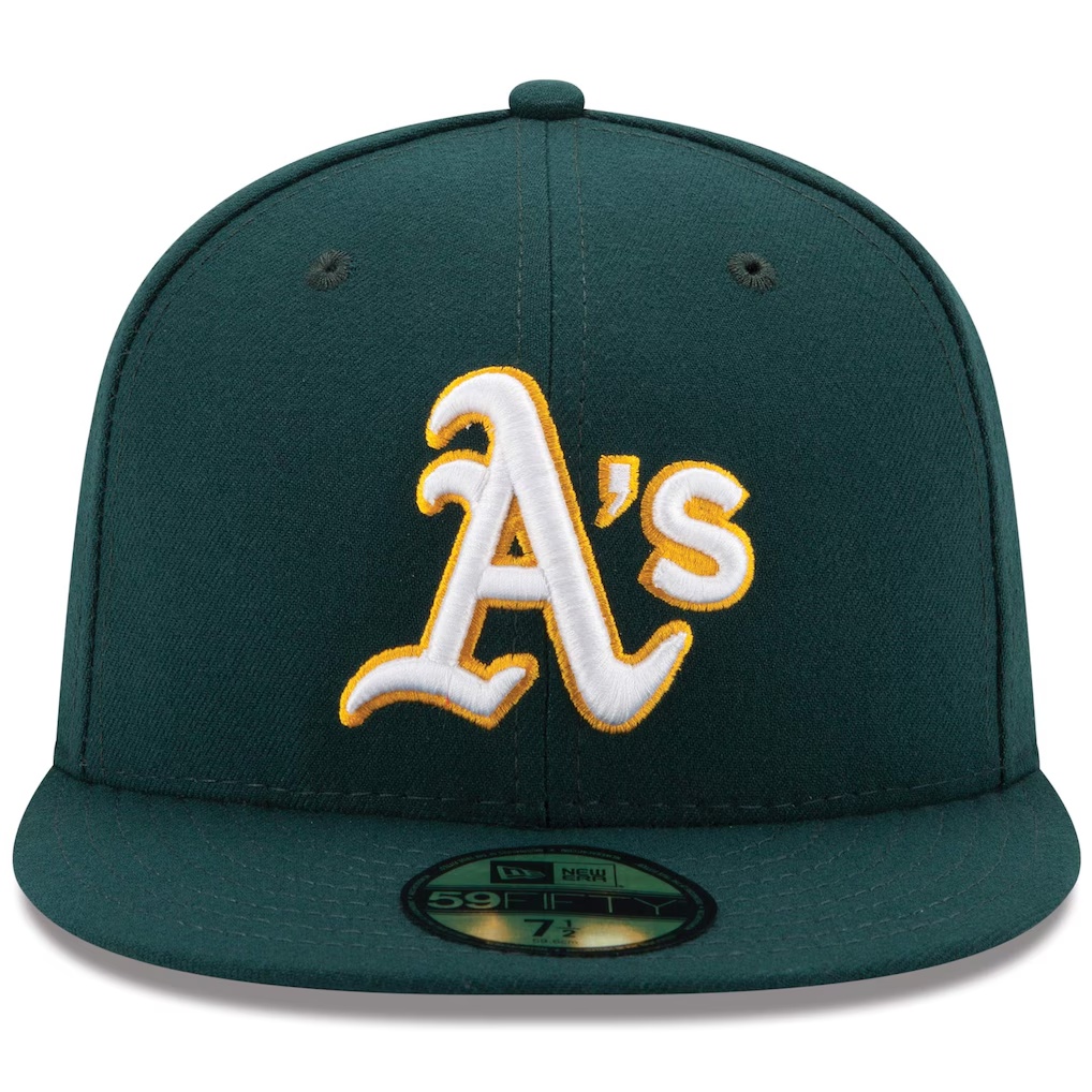 Athletics New Era Road Authentic Collection On Field 59FIFTY Performance Fitted Hat - Green