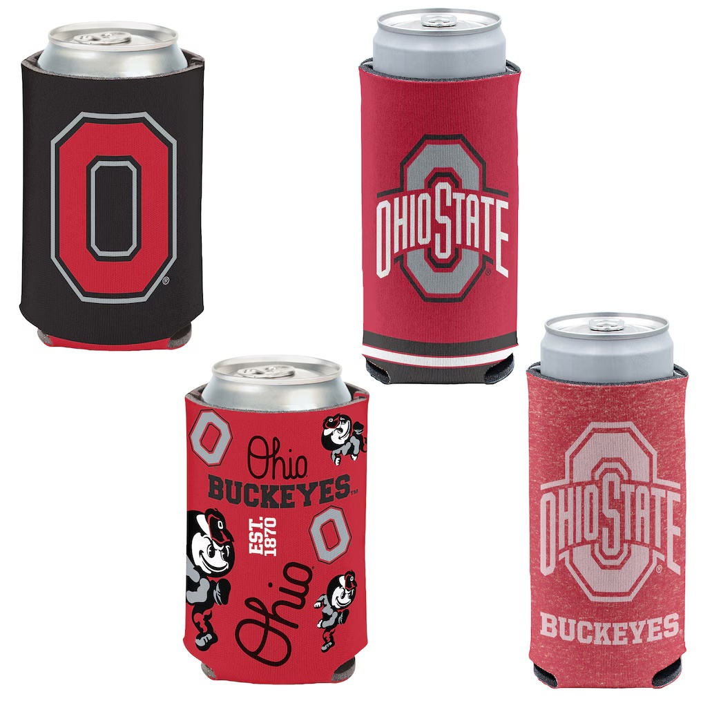 Ohio State Buckeyes WinCraft 4-Pack 12oz. Can & Slim Can Cooler Set