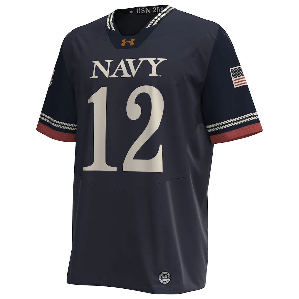 Navy Midshipmen Under Armour 250th Anniversary Uniform Sideline Collection Replica Jersey - Navy