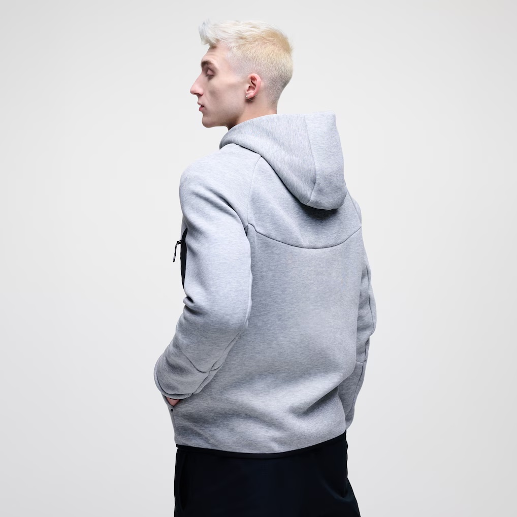 Ohio State Buckeyes Nike Tech Fleece Full-Zip Windrunner Hoodie - Heather Gray