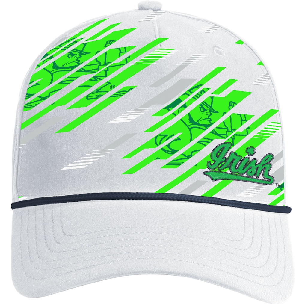 Notre Dame Fighting Irish Under Armour College Essentials Driver Rope Iso-Chill Adjustable Hat - White