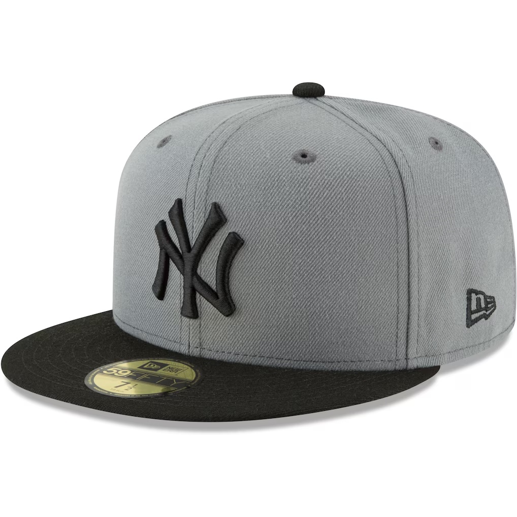 New York Yankees New Era Two-Tone 59FIFTY Fitted Hat - Gray/Black