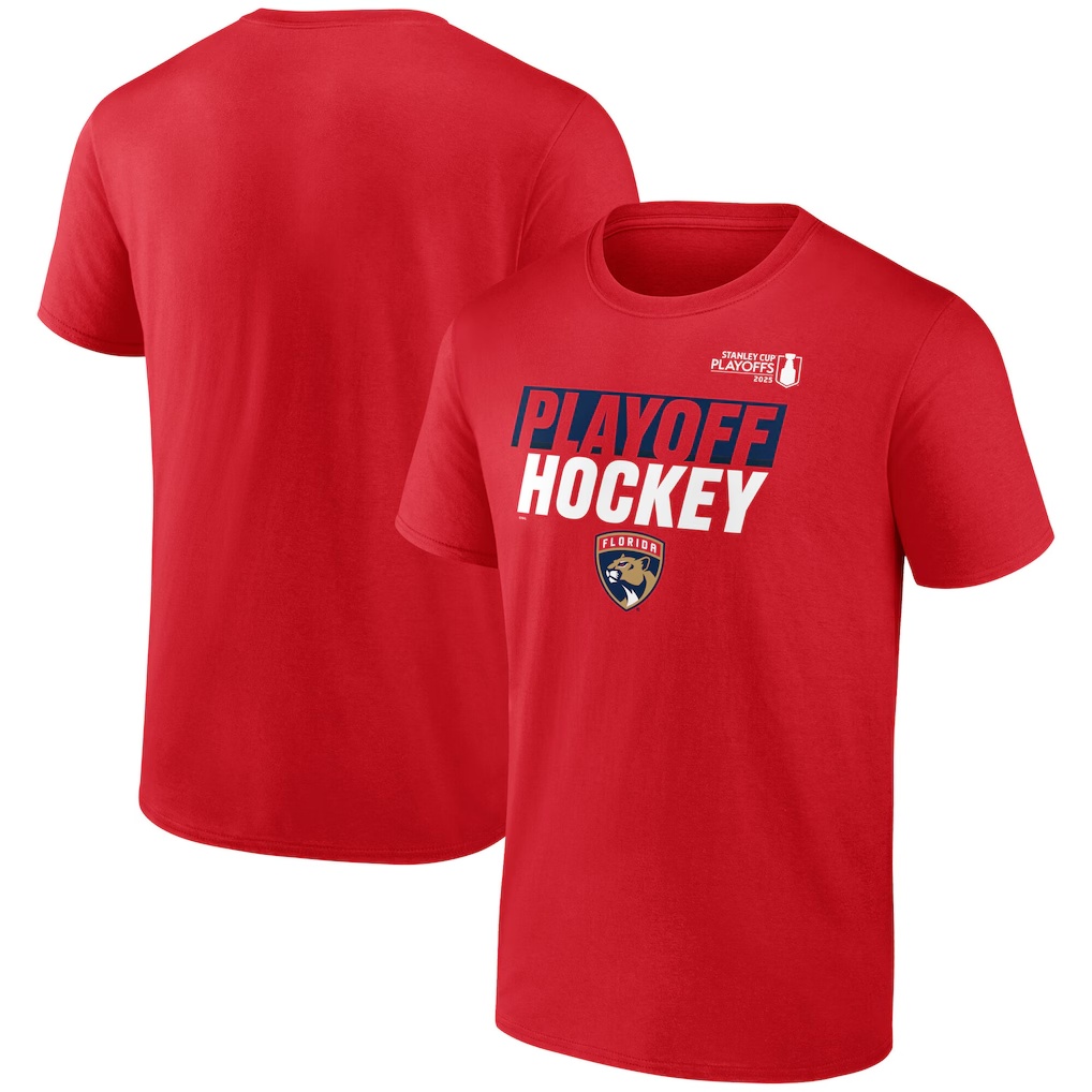 Florida Panthers Fanatics 2025 Stanley Cup Playoffs Breakout T-Shirt - Red