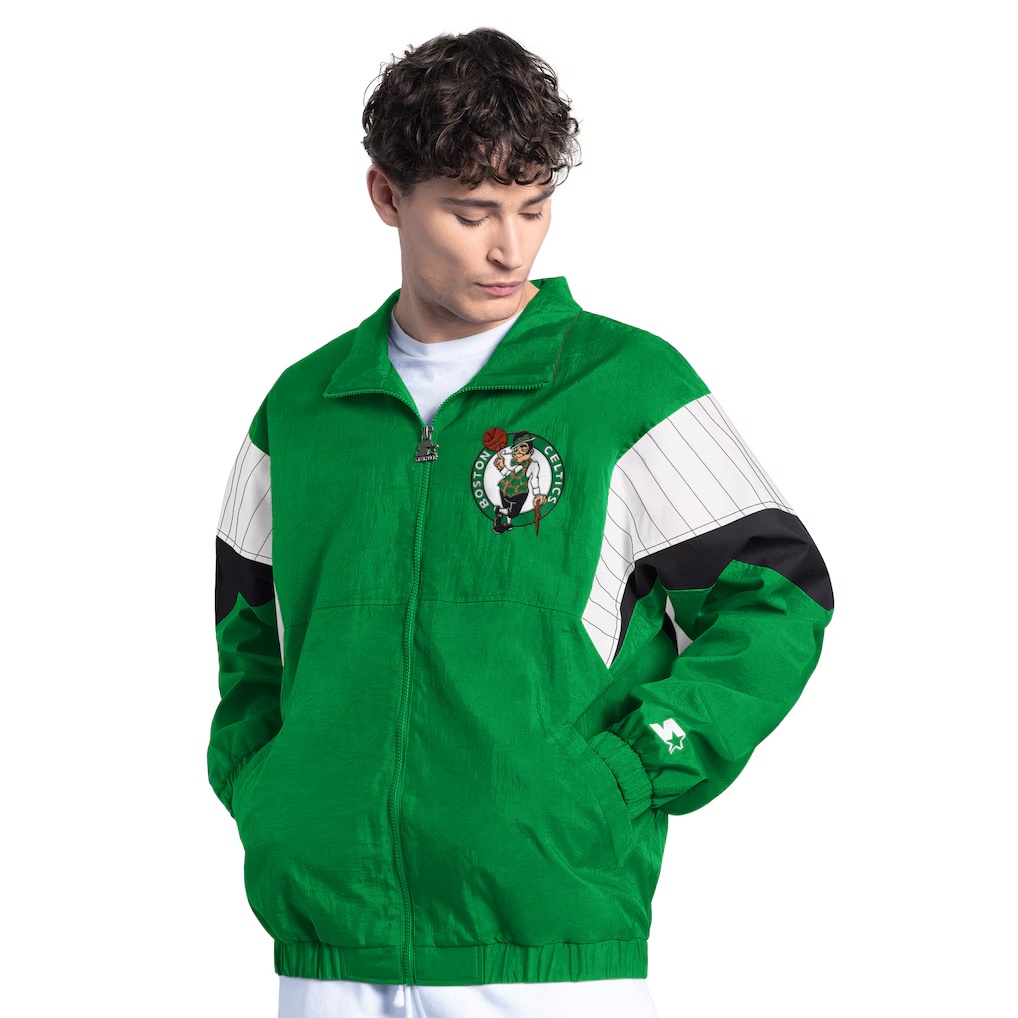 Boston Celtics Starter Yard Line Full-Zip Jacket - Kelly Green