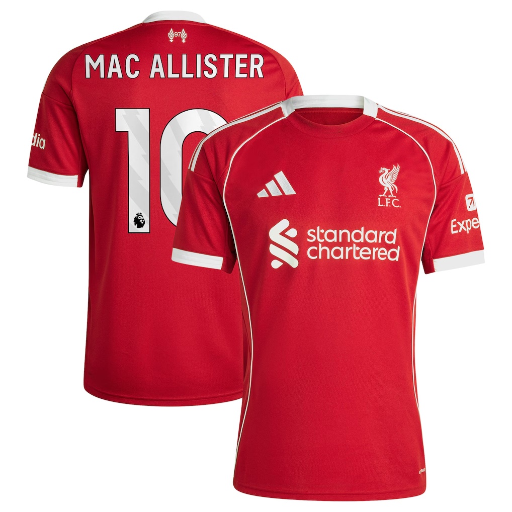 Alexis Mac Allister Liverpool adidas 2025/26 Home Replica Jersey - Red