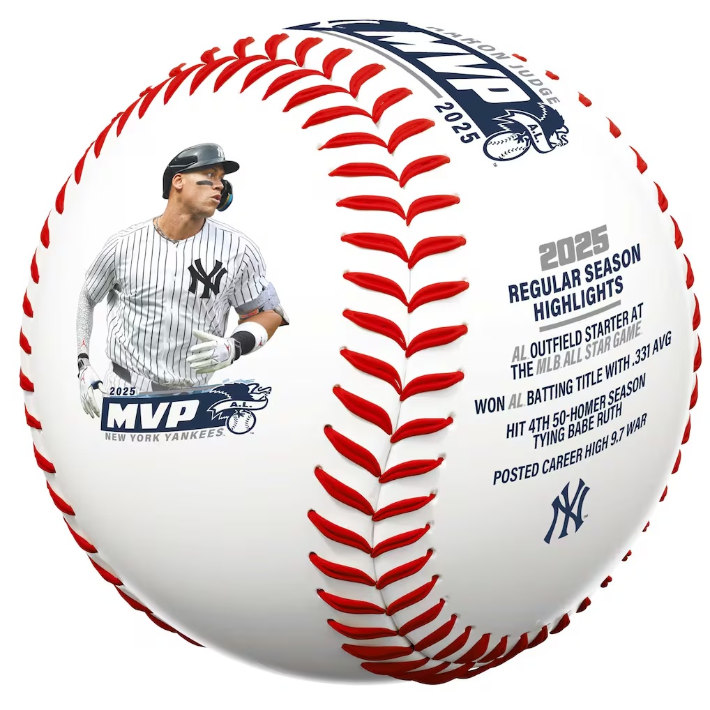 Aaron Judge New York Yankees Rawlings 2025 American League MVP Award Winner Rawlings Baseball