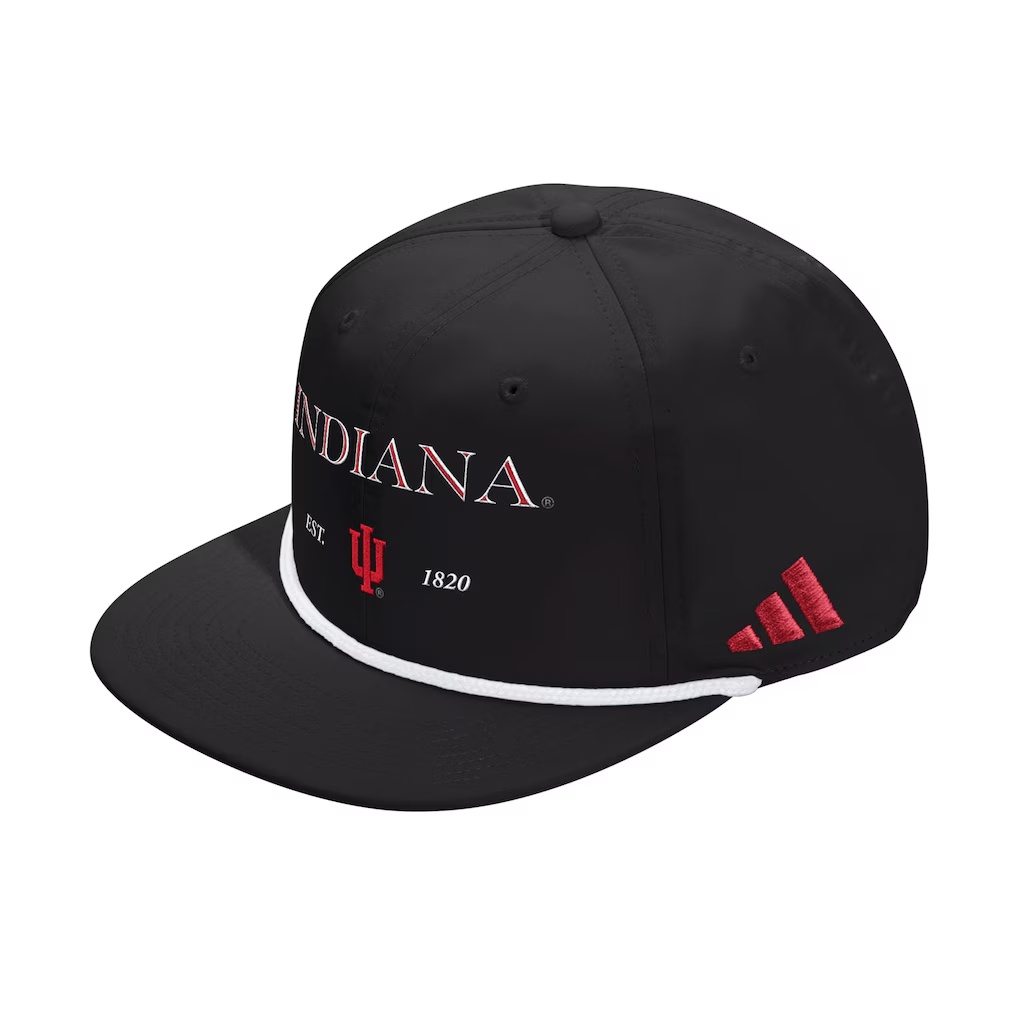 Indiana Hoosiers adidas Unisex Seasonal Rope Adjustable Hat - Black