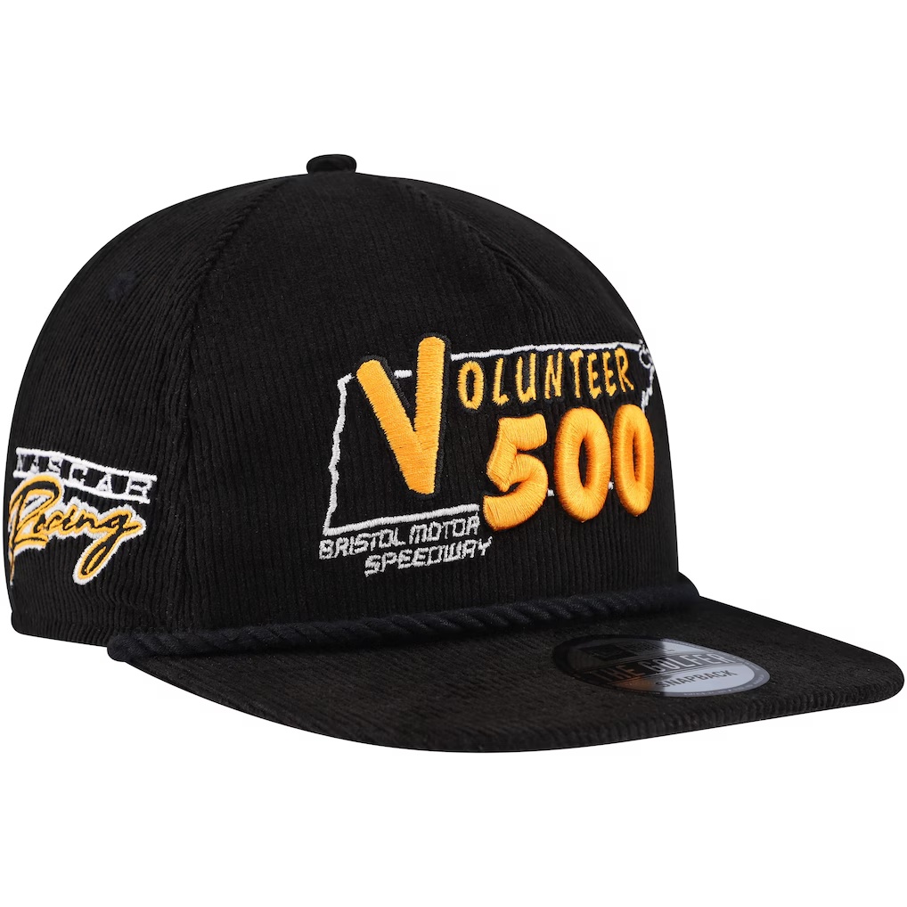 Bristol Motor Speedway New Era Volunteer 500 Retro Cord Golfer Adjustable Hat - Black
