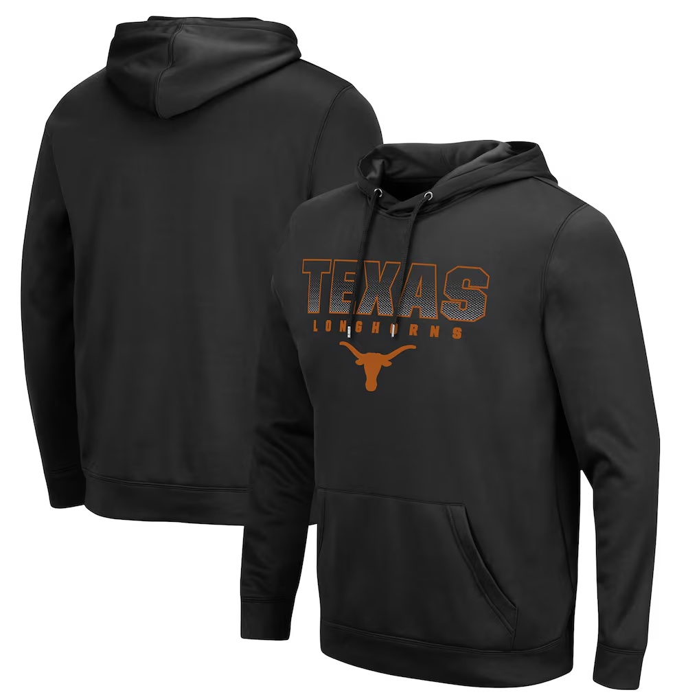 Texas Longhorns Colosseum Blackout 3.0 Pullover Hoodie - Black