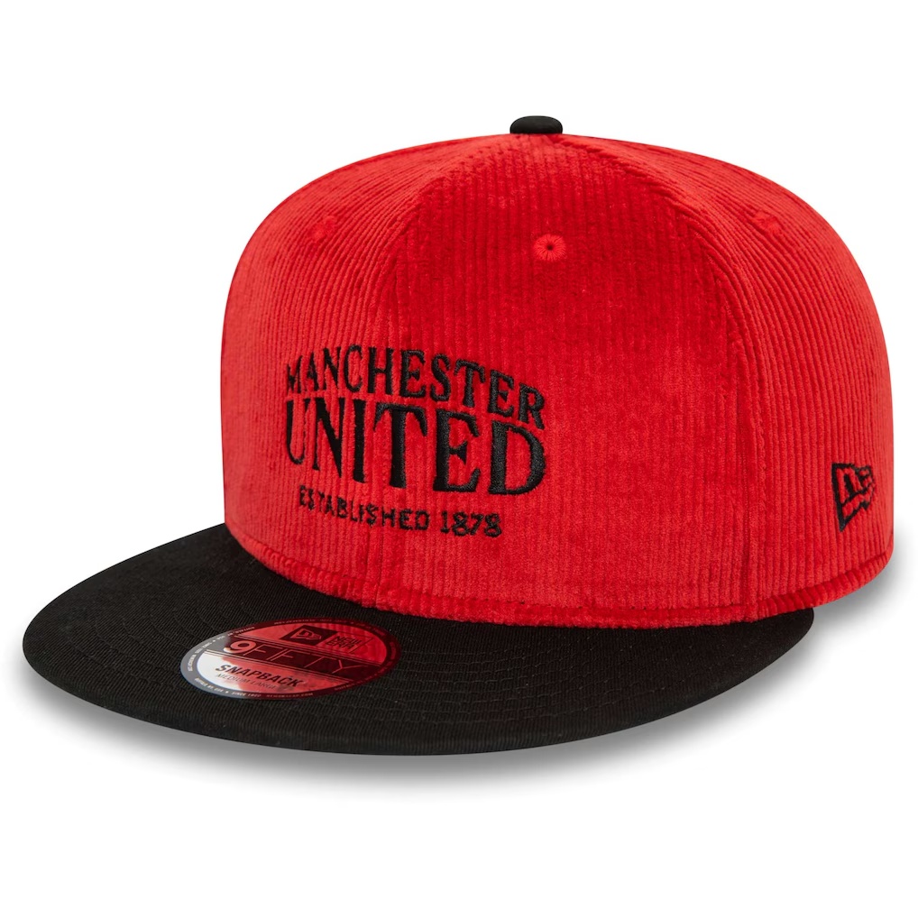 Manchester United New Era Corduroy 9FIFTY Snapback Hat - Red