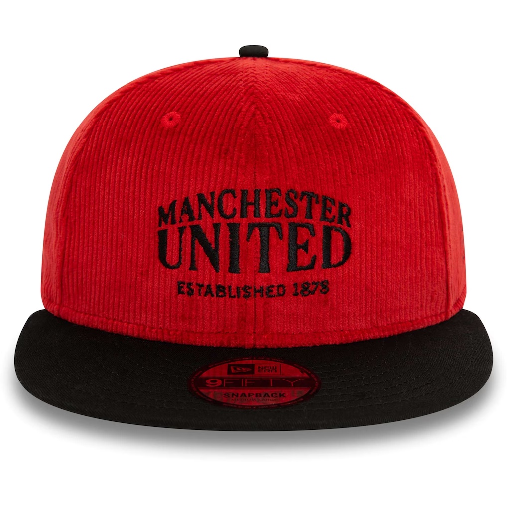 Manchester United New Era Corduroy 9FIFTY Snapback Hat - Red