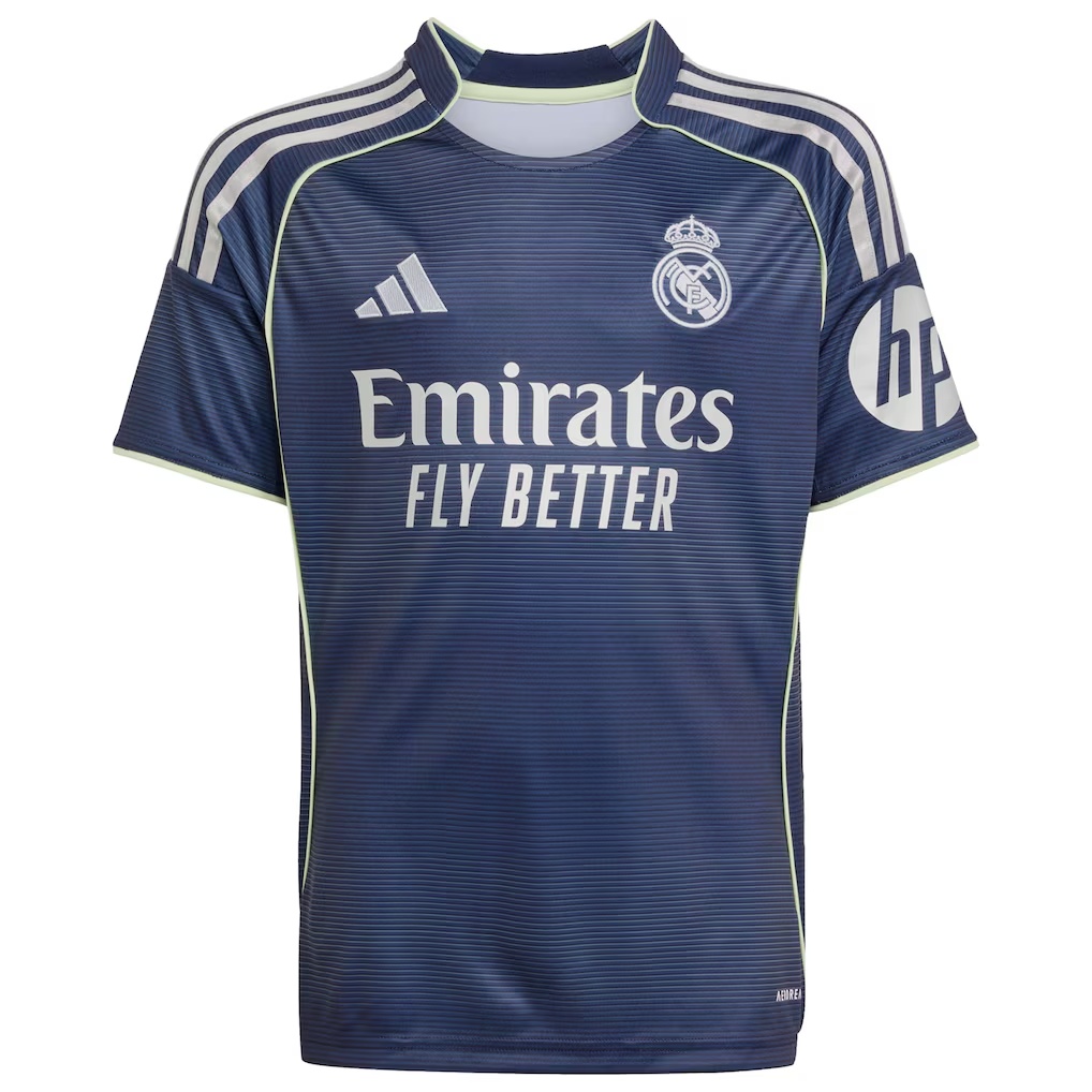 Vini Jr. Real Madrid adidas Youth 2025/26 Away Replica Player Jersey - Blue