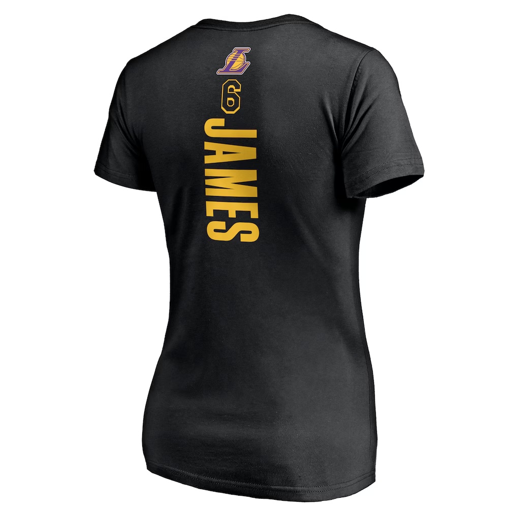 2098-LeBron-James-Los-Angeles-Lakers-Women-s-6-Playmaker-Name-Number-V-Neck-T-Shirt-Black-3.jpg LeBron James Los Angeles Lakers Women's #6 Playmaker Name & Number V-Neck T-Shirt - Black