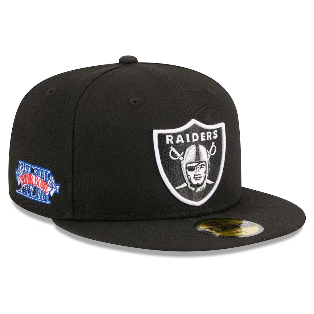 Las Vegas Raiders New Era Main Patch 59FIFTY Fitted Hat - Black