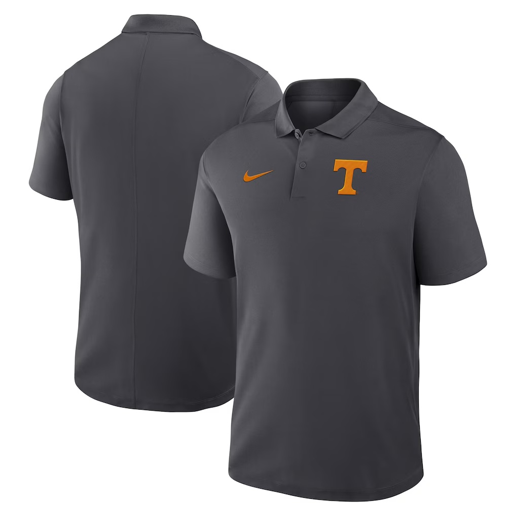 Tennessee Volunteers Nike Primetime Victory Primary Logo Performance Polo - Anthracite