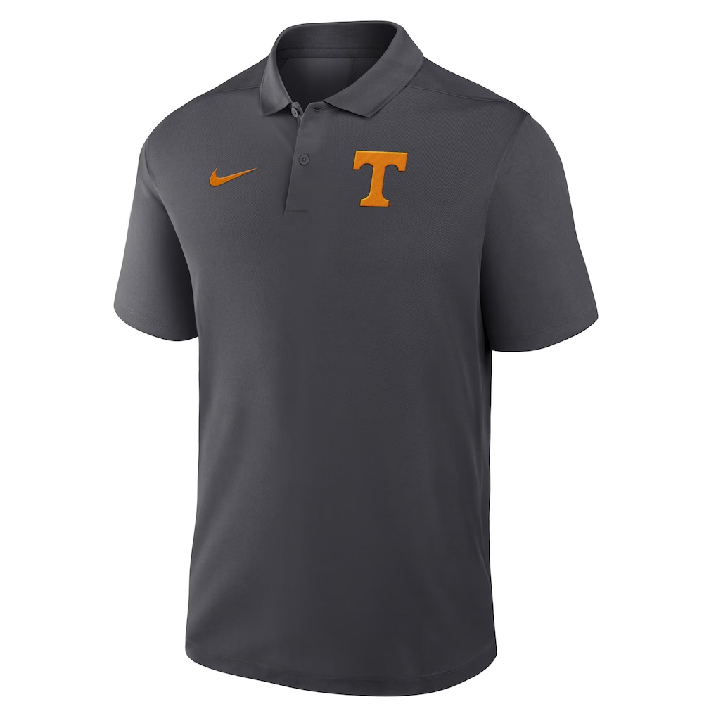 Tennessee Volunteers Nike Primetime Victory Primary Logo Performance Polo - Anthracite
