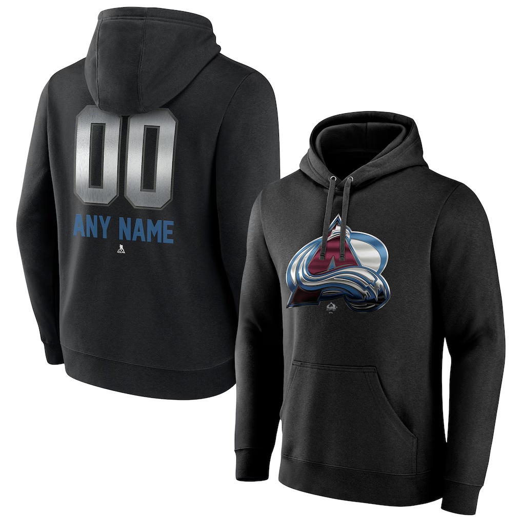Colorado Avalanche Personalized Midnight Mascot Logo Pullover Hoodie - Black
