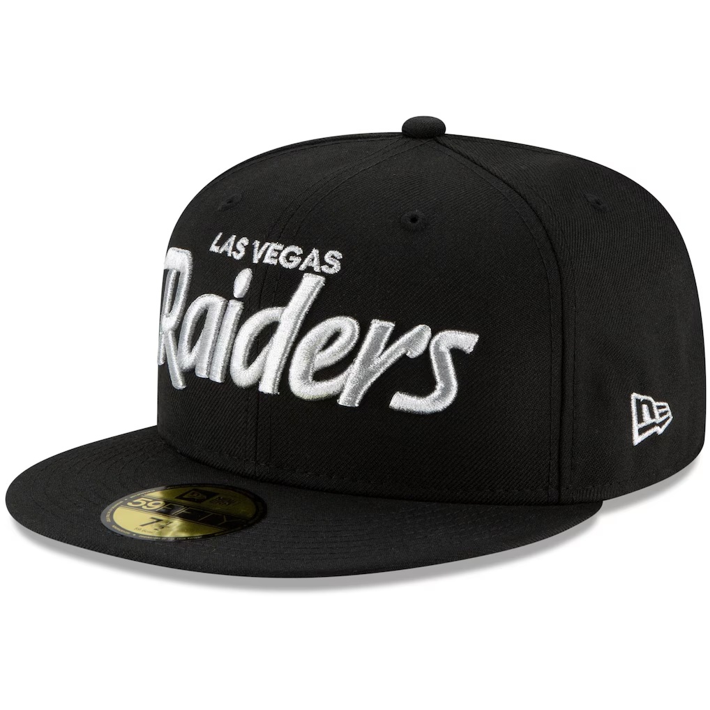 Las Vegas Raiders New Era Omaha 59FIFTY Fitted Hat - Black