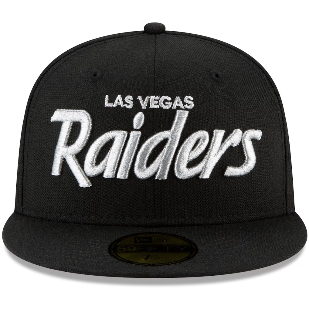 Las Vegas Raiders New Era Omaha 59FIFTY Fitted Hat - Black