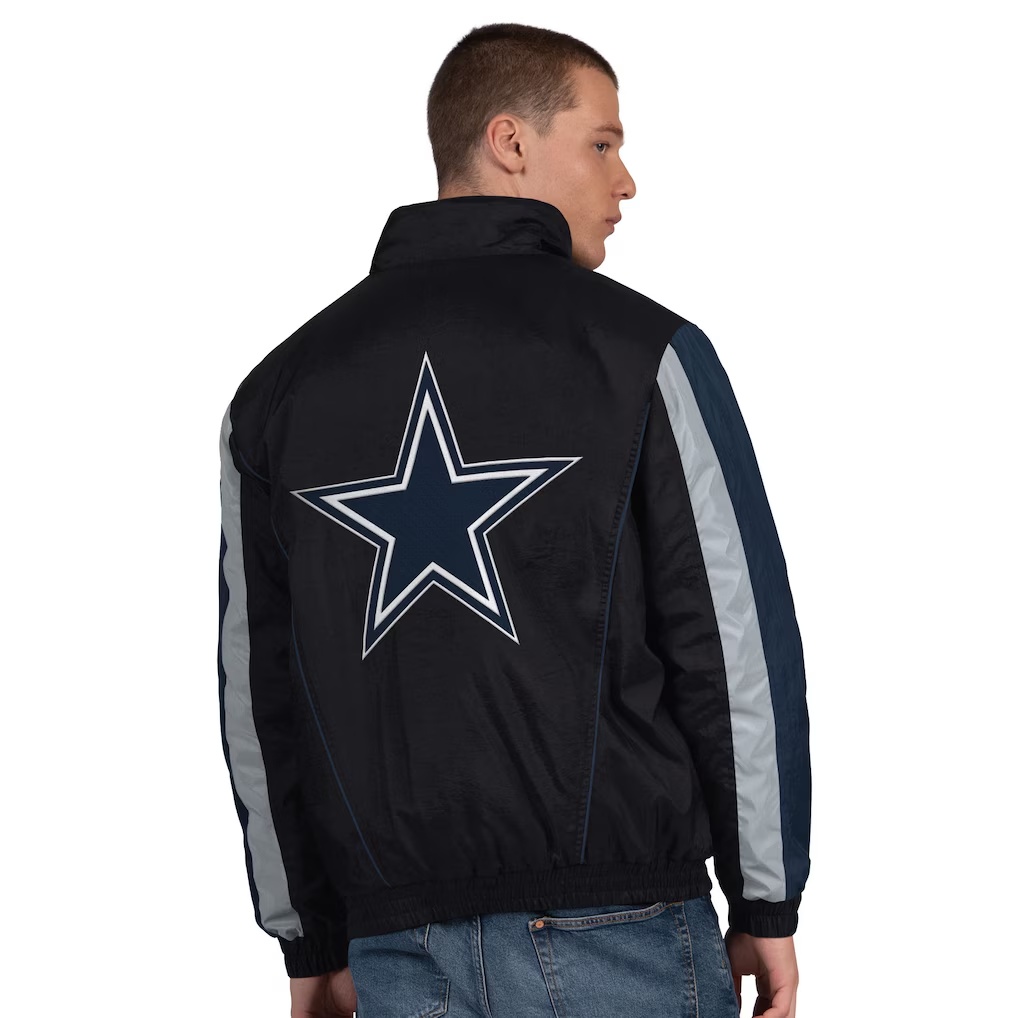 2403-Dallas-Cowboys-Starter-Thursday-Night-Gridiron-Vintage-Logo-Half-Zip-Jacket-Black-2.jpg Dallas Cowboys Starter Thursday Night Gridiron Vintage Logo Half-Zip Jacket - Black