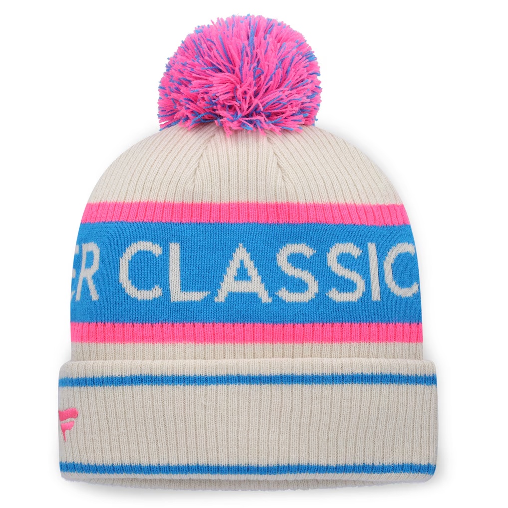 Fanatics 2026 NHL Winter Classic Event Cuffed Pom Knit Hat - Cream/Blue