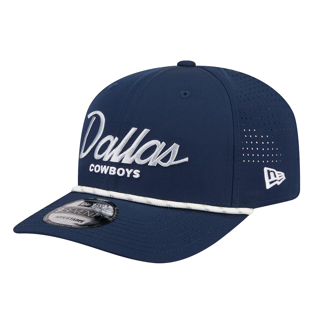 Dallas Cowboys New Era Script 9SEVENTY Adjustable Hat - Navy