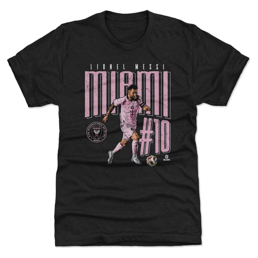 Lionel Messi Inter Miami CF 500 Level Dash Premium Tri-Blend T-Shirt - Black