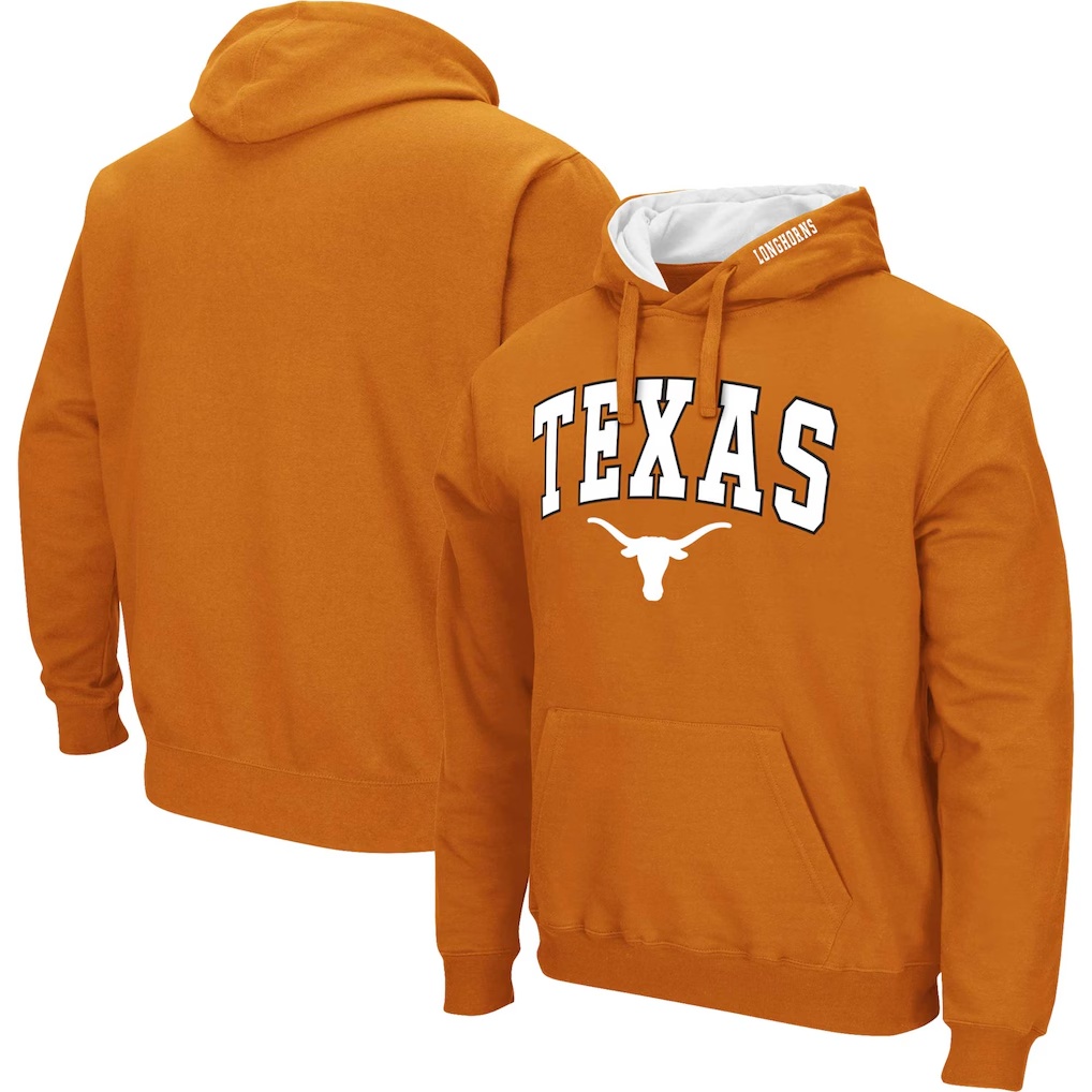 Texas Longhorns Colosseum Arch & Logo 3.0 Pullover Hoodie - Burnt Orange