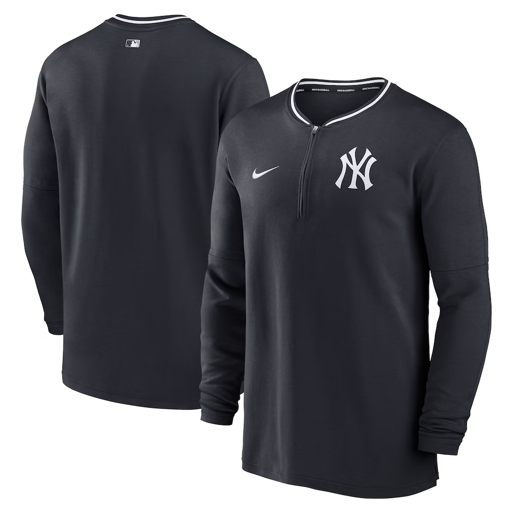 New York Yankees Nike Authentic Collection Performance Half-Zip Top - Navy
