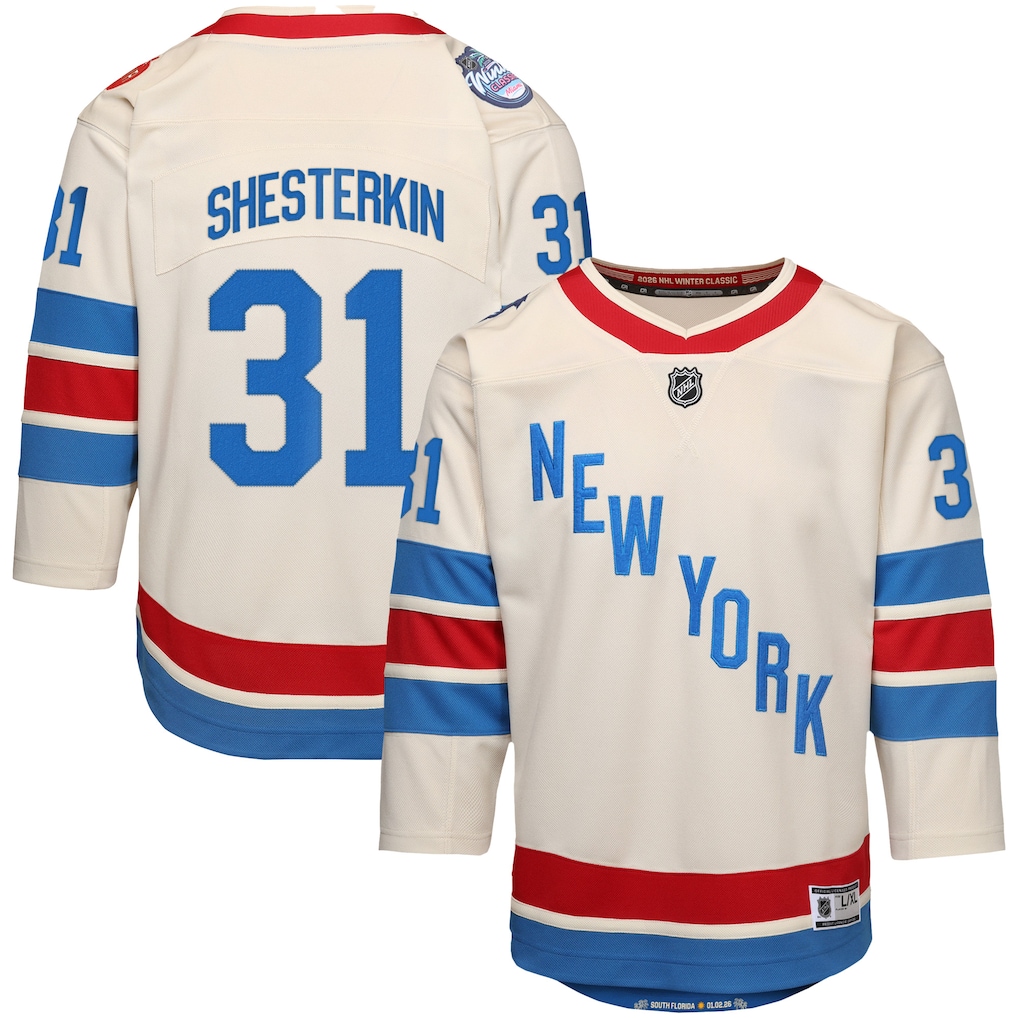 Igor Shesterkin New York Rangers Outerstuff Youth 2026 NHL Winter Classic Premier Jersey - White