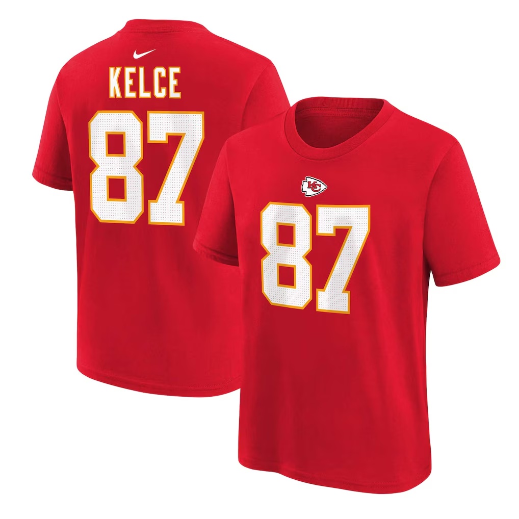 Travis Kelce Kansas City Chiefs Nike Preschool Player Name & Number T-Shirt - Red