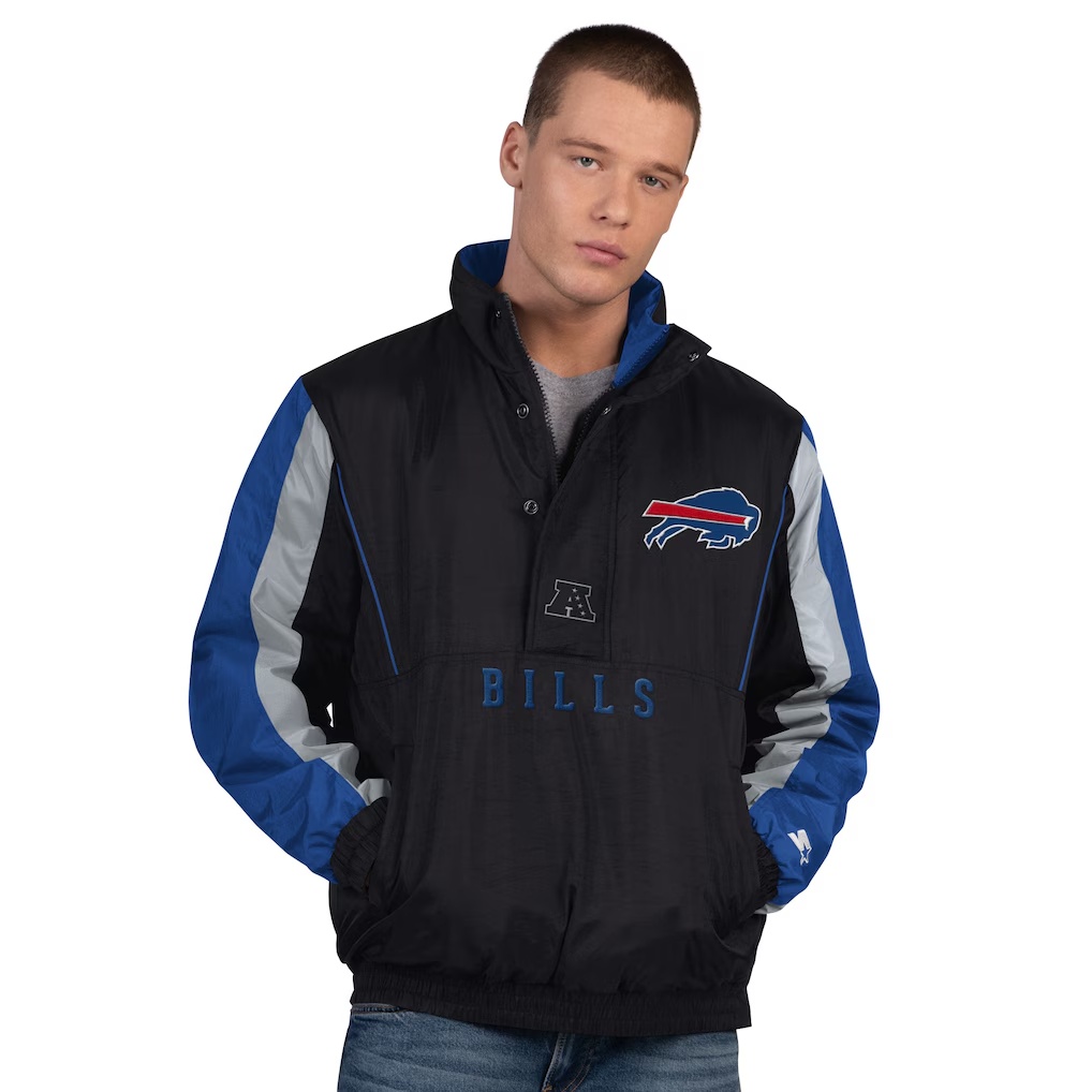 Buffalo Bills Starter Thursday Night Gridiron Half-Zip Jacket - Black