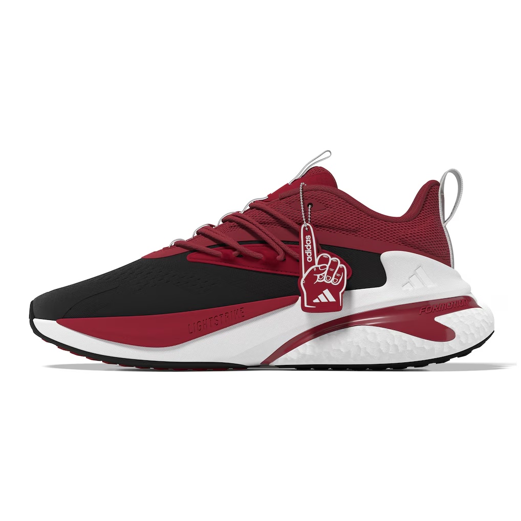 Indiana Hoosiers adidas Unisex AlphaBoost V2 Shoes - Black/Crimson