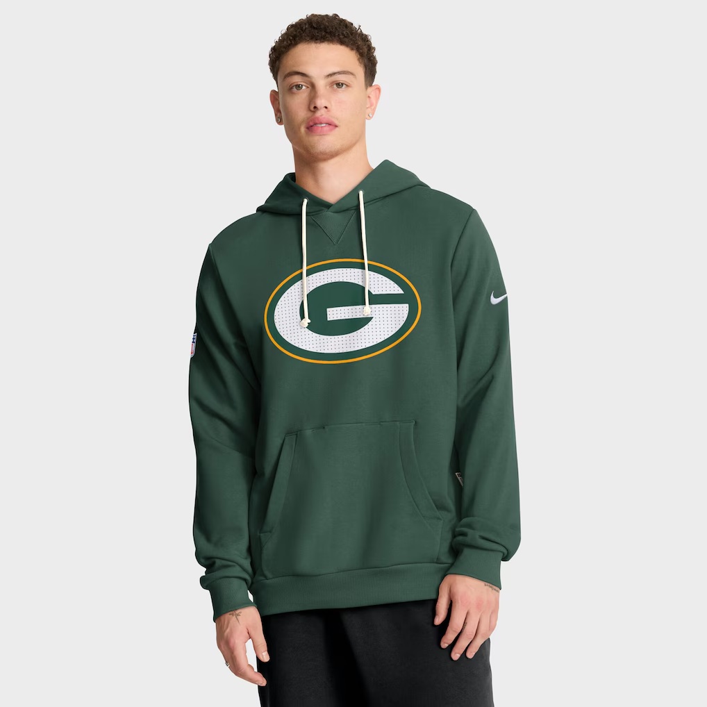 Green Bay Packers Nike Sideline Standard Issue Initial Home Dri-FIT Hoodie - Green