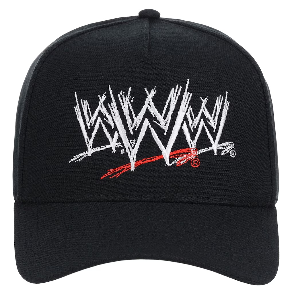 WWE Merchandise WWE x John Geiger Scratch Logo Adjustable Hat – Black