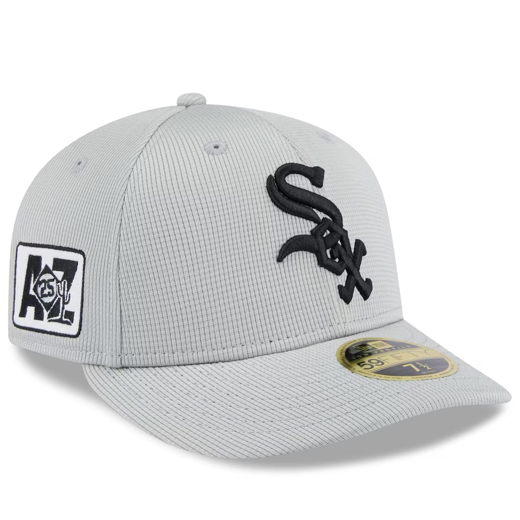 Chicago White Sox New Era 2025 Spring Training Low Profile 59FIFTY Fitted Hat - Gray