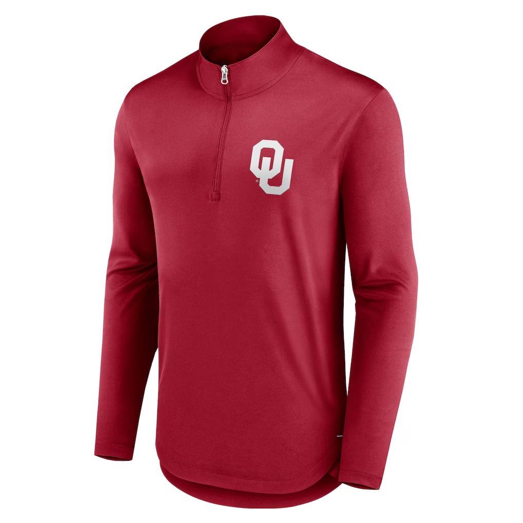 Oklahoma Sooners Fanatics Tough Minded Quarter-Zip Top - Crimson