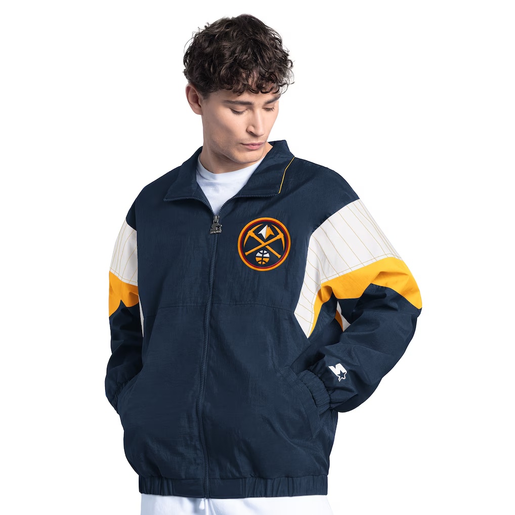 Denver Nuggets Starter Yard Line Full-Zip Jacket - Navy